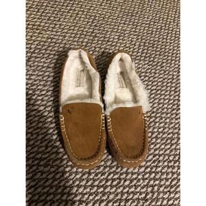 Koolaburra by UGG Lezly Moccasins Slipper Size 7 Faux Shearling Lined Chestnut
